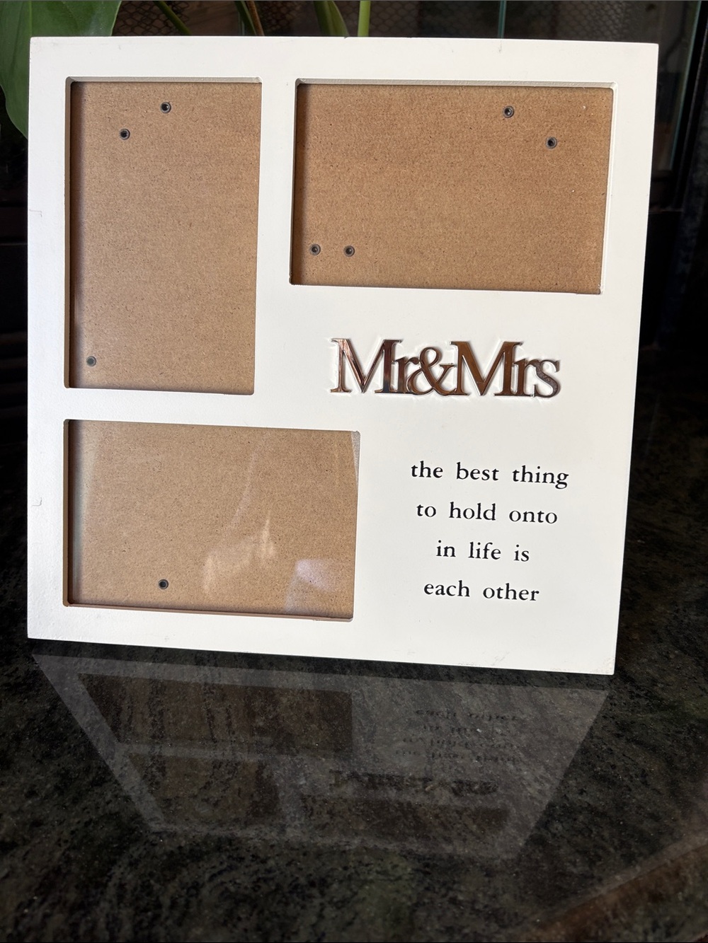 Mr & Mrs White Multi-Opening Frame with Sentiment
